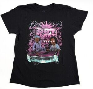 OUTKast Shirt Womens Large Black ATLiens Graphic 90s Hip Hop Rap Cartoon
